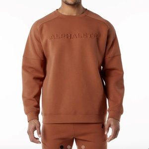 NWT ALPHALETE ELMNTS Men’s Crewneck Sweater in Brick - size L